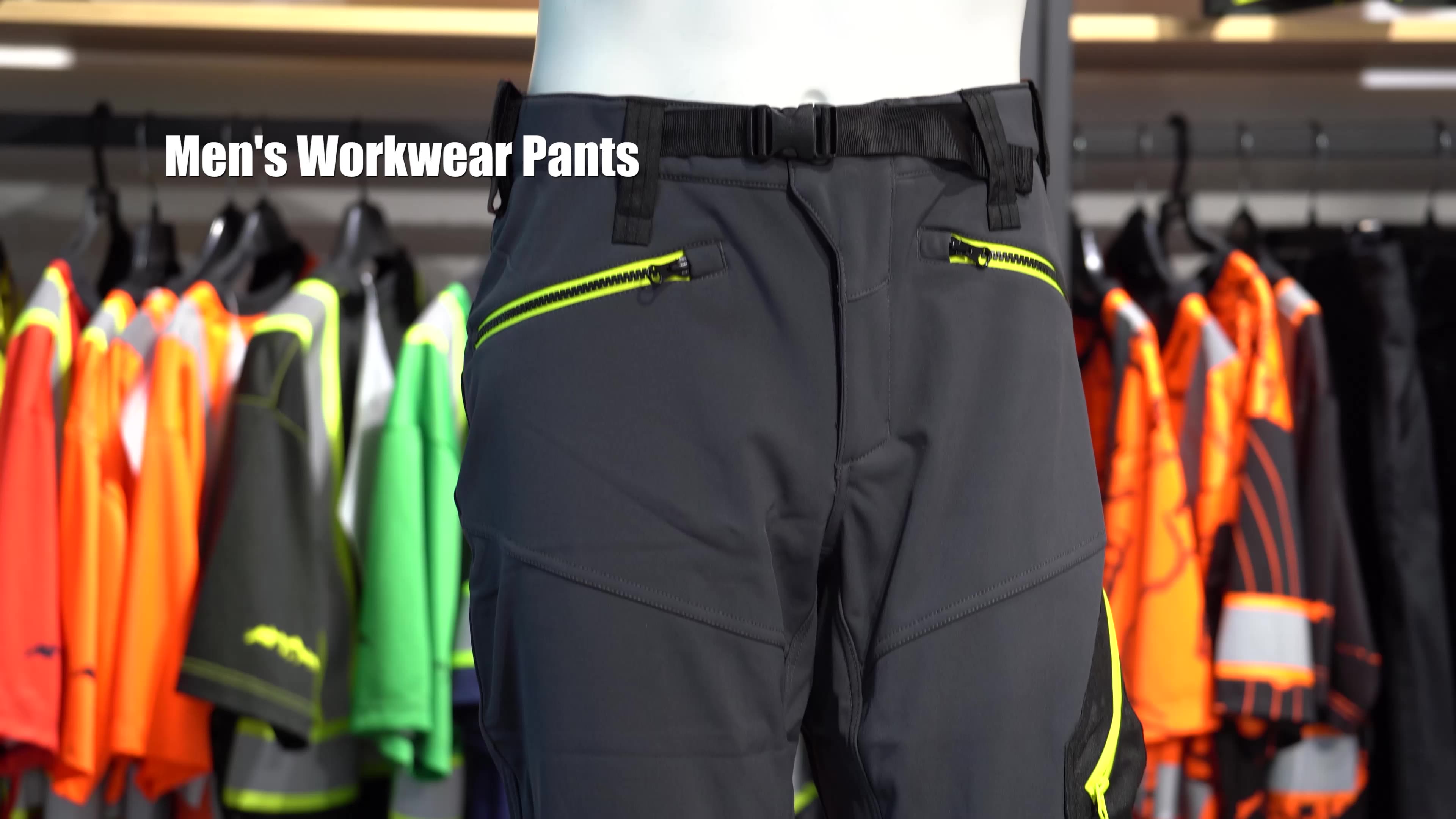 Industrial Men's Work Pants Multi Pockets Cargo Trousers Wearresistant