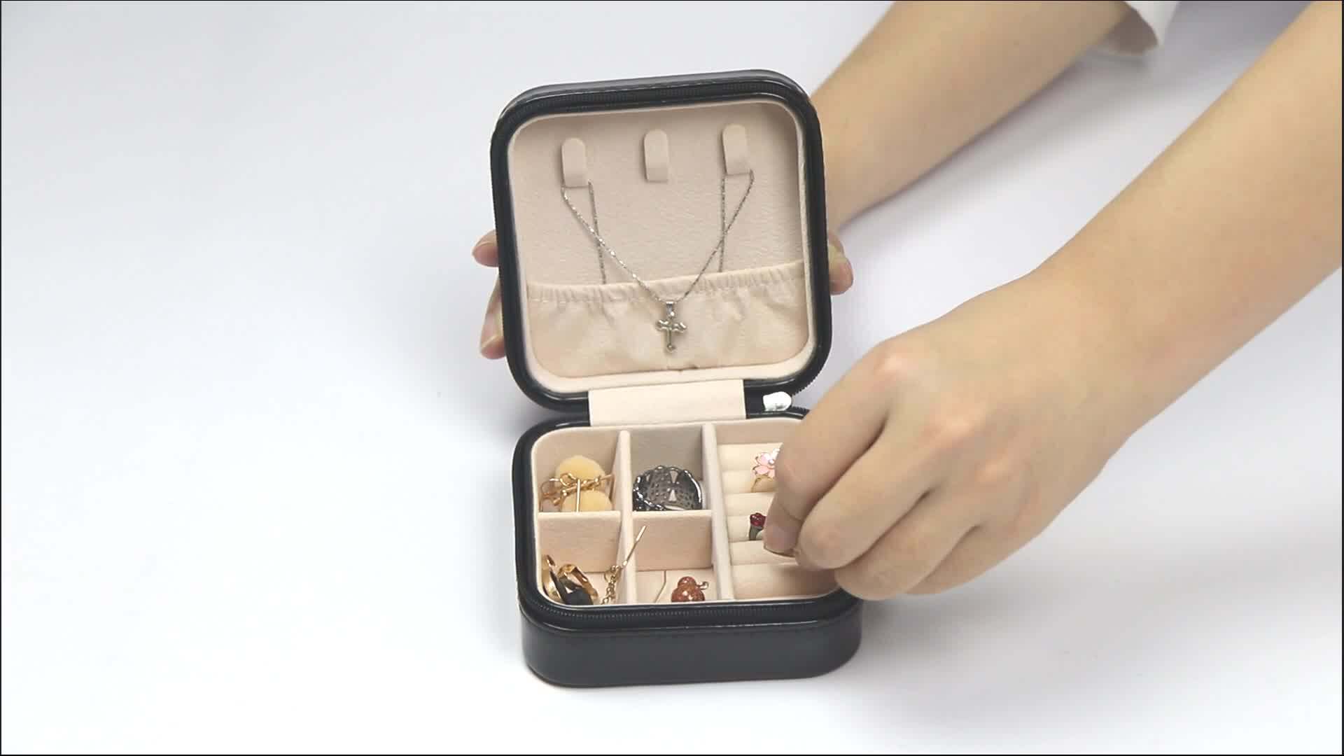 Hot Sale Pu Leather Small Travel Jewelry Box With Velvet Lining Buy