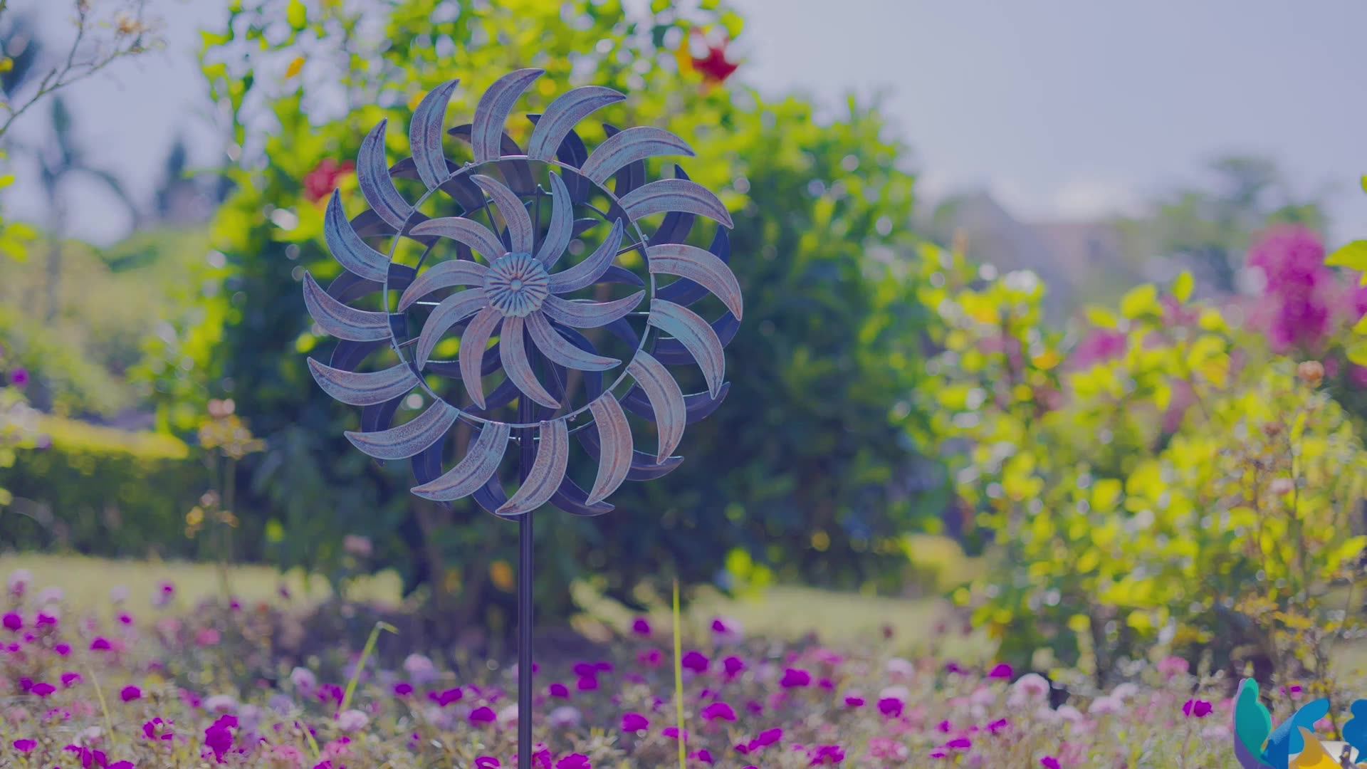 Modern Durable Garden Wind Spinner Metal Garden Windmill Waterproof