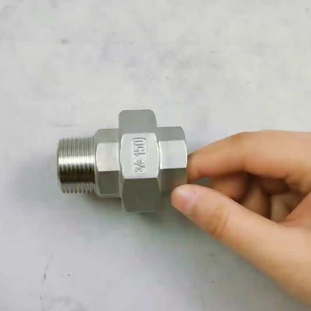 Ss 304 Union Npt Threaded 3000 Psi Ss316 Outside Threaded Flat Seat