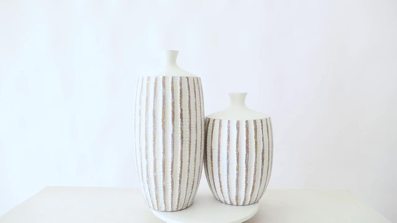 Wholesale Modern Home Decoration Resin Flower Vases White Vases For