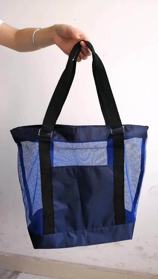 Wholesale Hot Sale Custom Zipper Waterproof Tote Mesh Beach Bag Buy Mesh Beach Bag,Beach Mesh