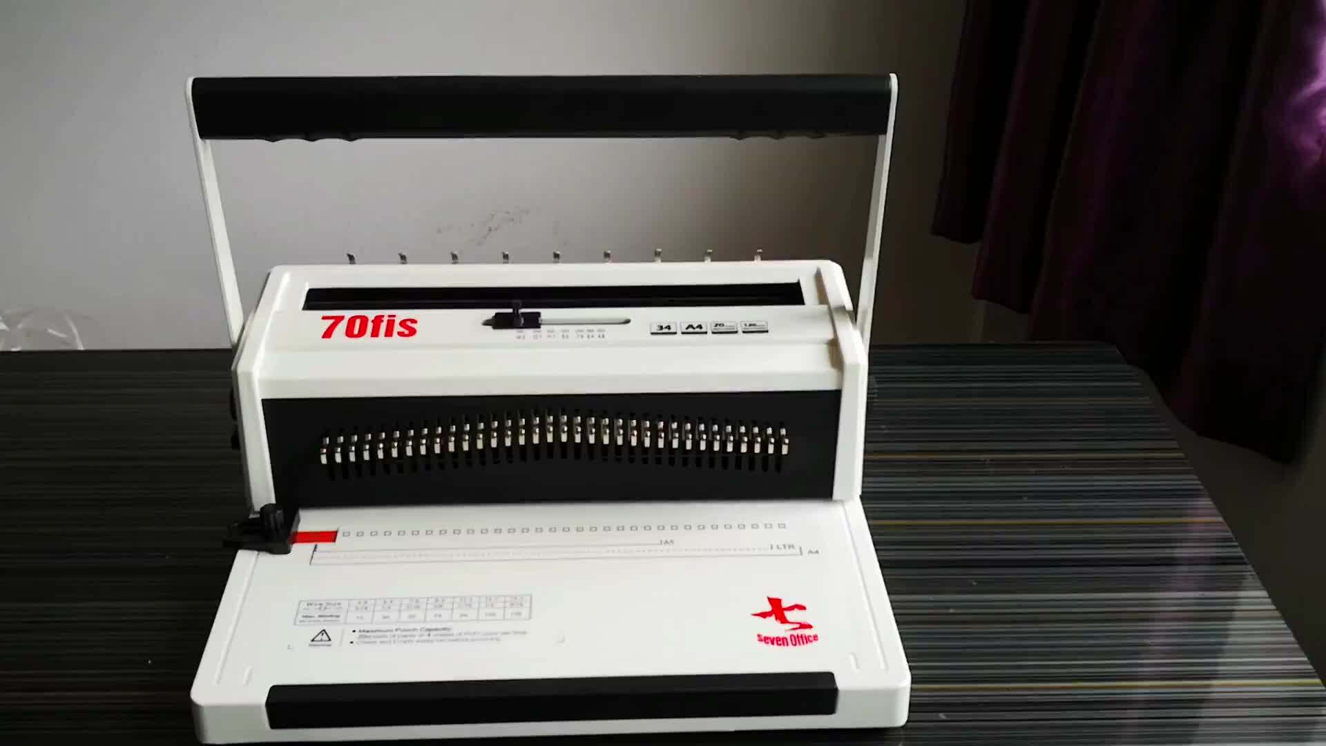 A4 Size Wire Binder 31 Double Metal Wire O Binding Machine With 34