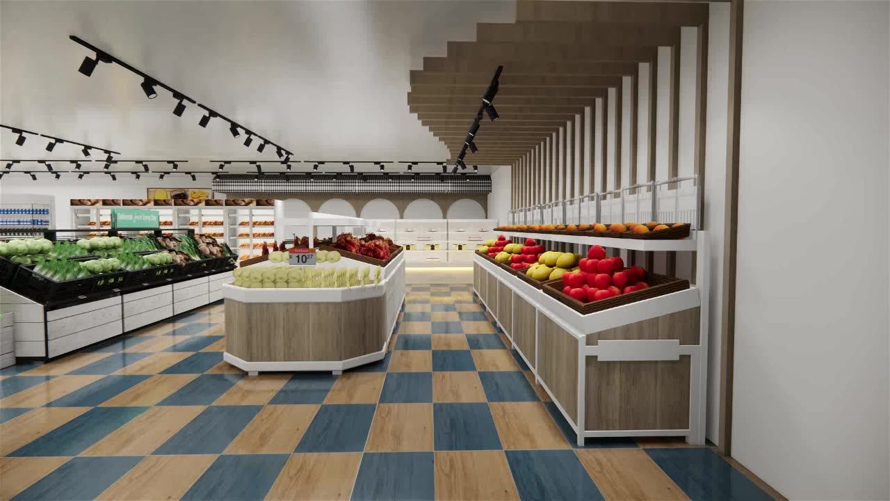 Gondola Shelving Grocery Store Shelf Supermarket Shopping Shelf Rack