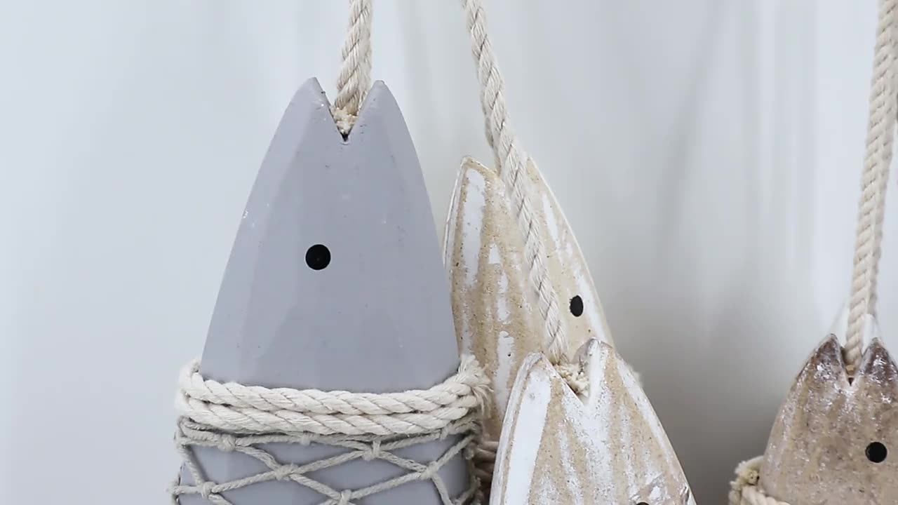 Pez Colgante De Madera Para Interiores Y Exteriores,Decoración De Peces