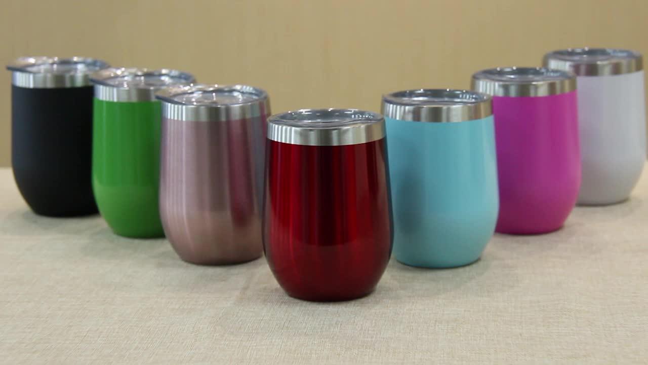 Wholesale Vacuum Insulated Stemless Marble Wine Tumbler With Lid,Double Wall Stainless Steel