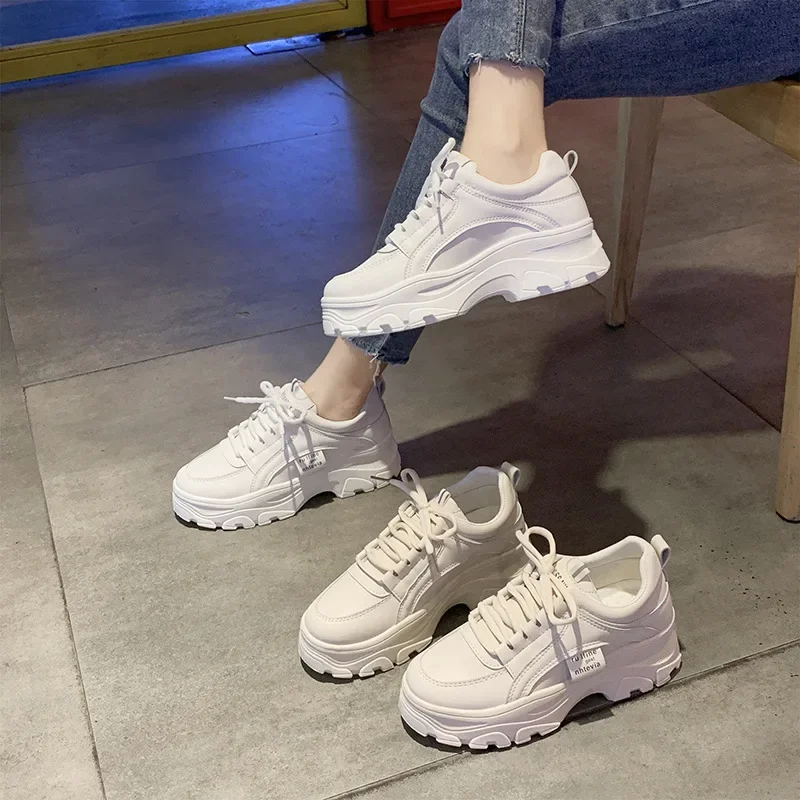 Spring 2023 New Korean-style Torre Shoes Female Student All-match Sneakers Women's Casual Thick-soled Heightened Shoes 1A02