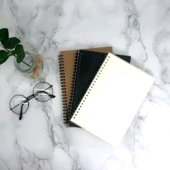 Spiral Binding Bound Custom Classmate A5 Kraft Black Heeton Fsc