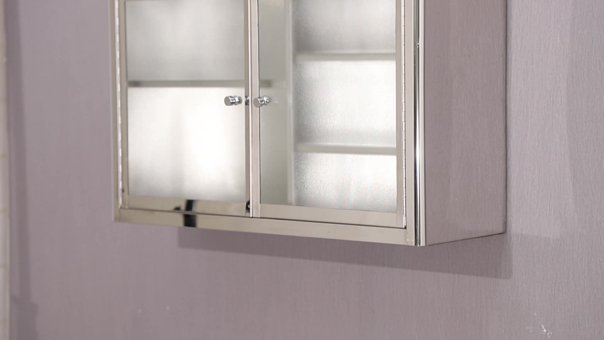 Modern Design Wall Hanging Silver Stainless Steel Storage With