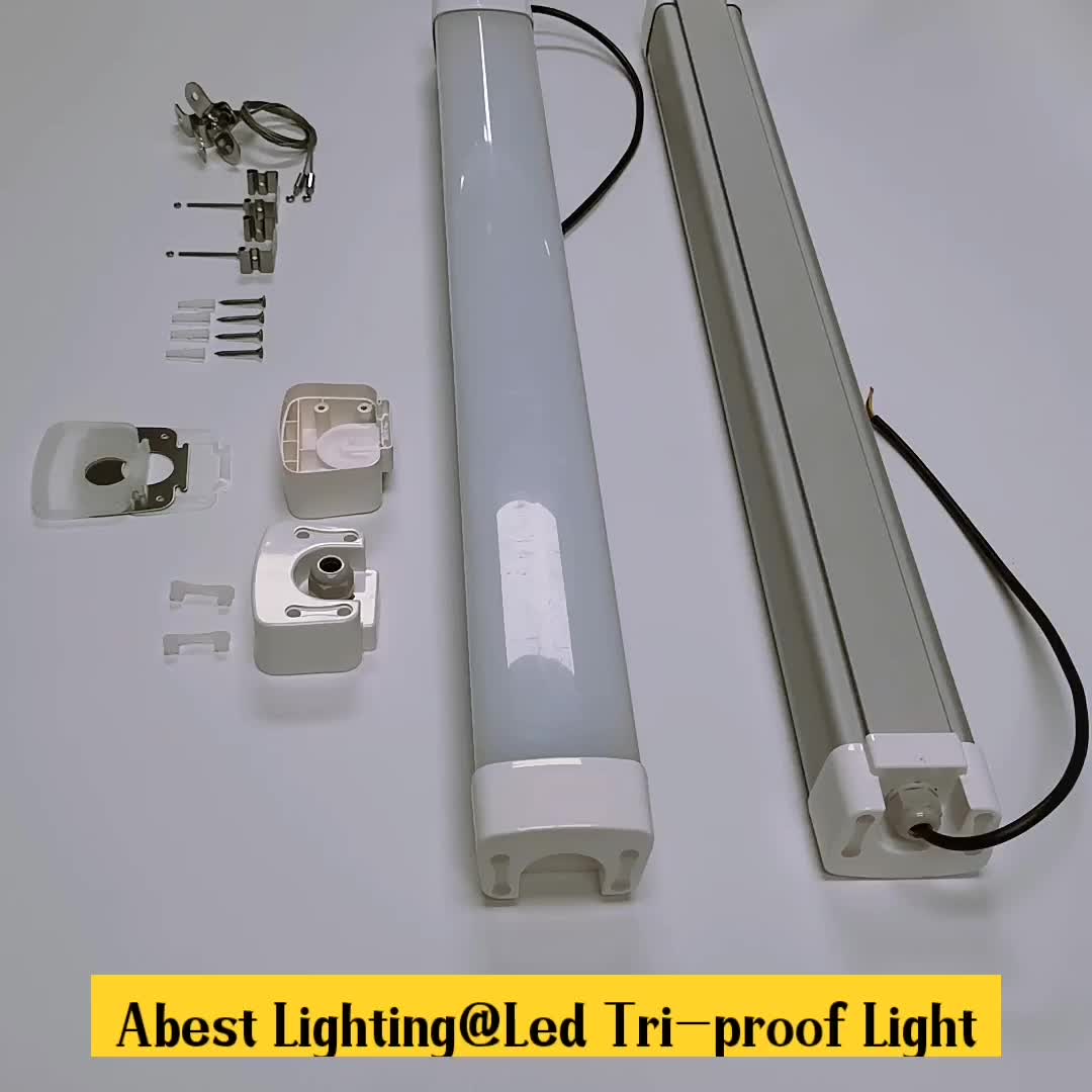 Led Linear Batten Emergency Light Ip65 Pc Cover 40w 60w 80w Led