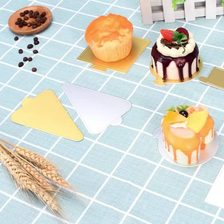 Food Grade Golden/silver Mini Cake Base Board Different Shaped Sheet
