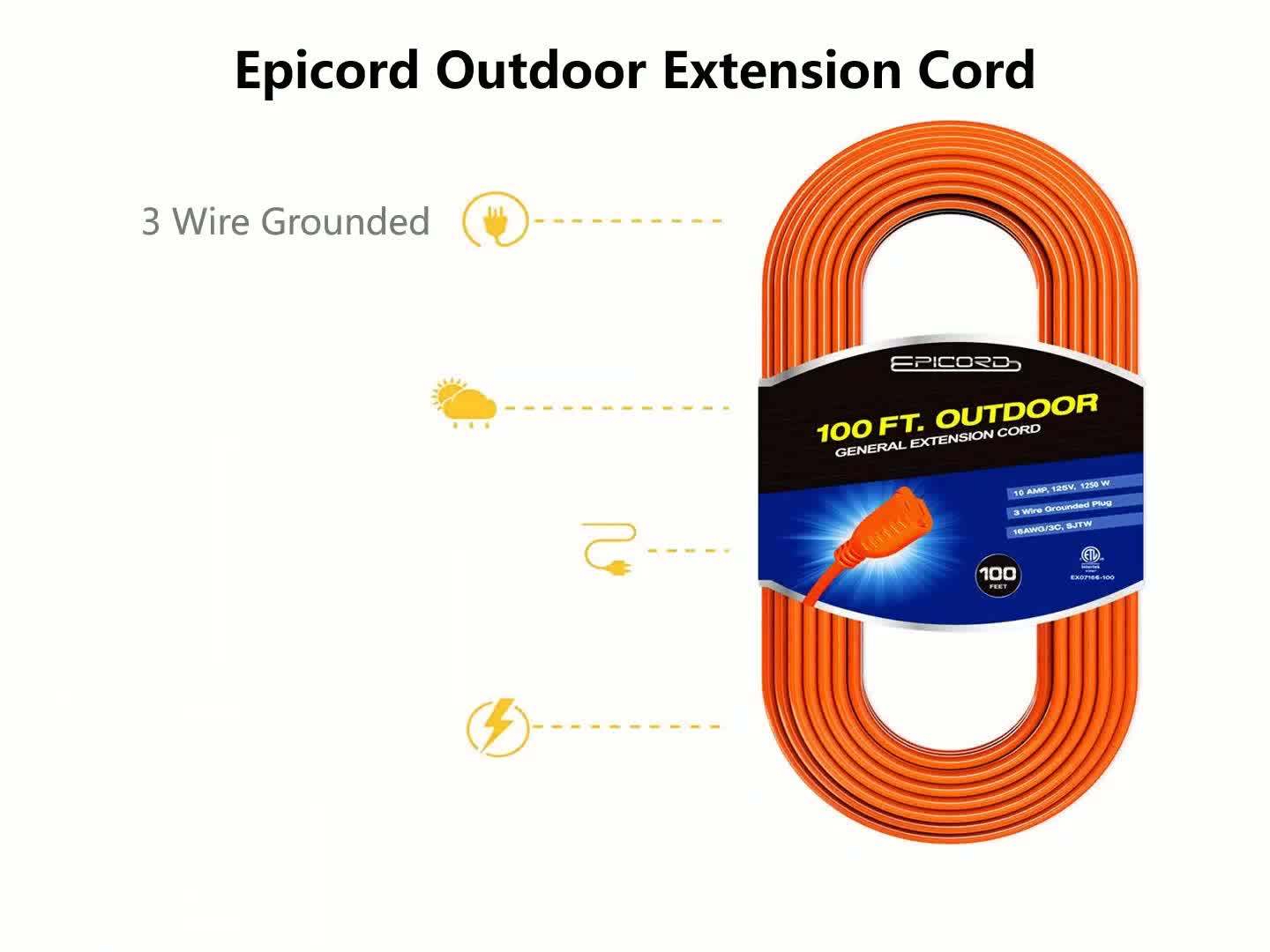 25feet 14 Gauge Usa Power Cord Extension Cord Buy 25feet 14 Gauge Usa