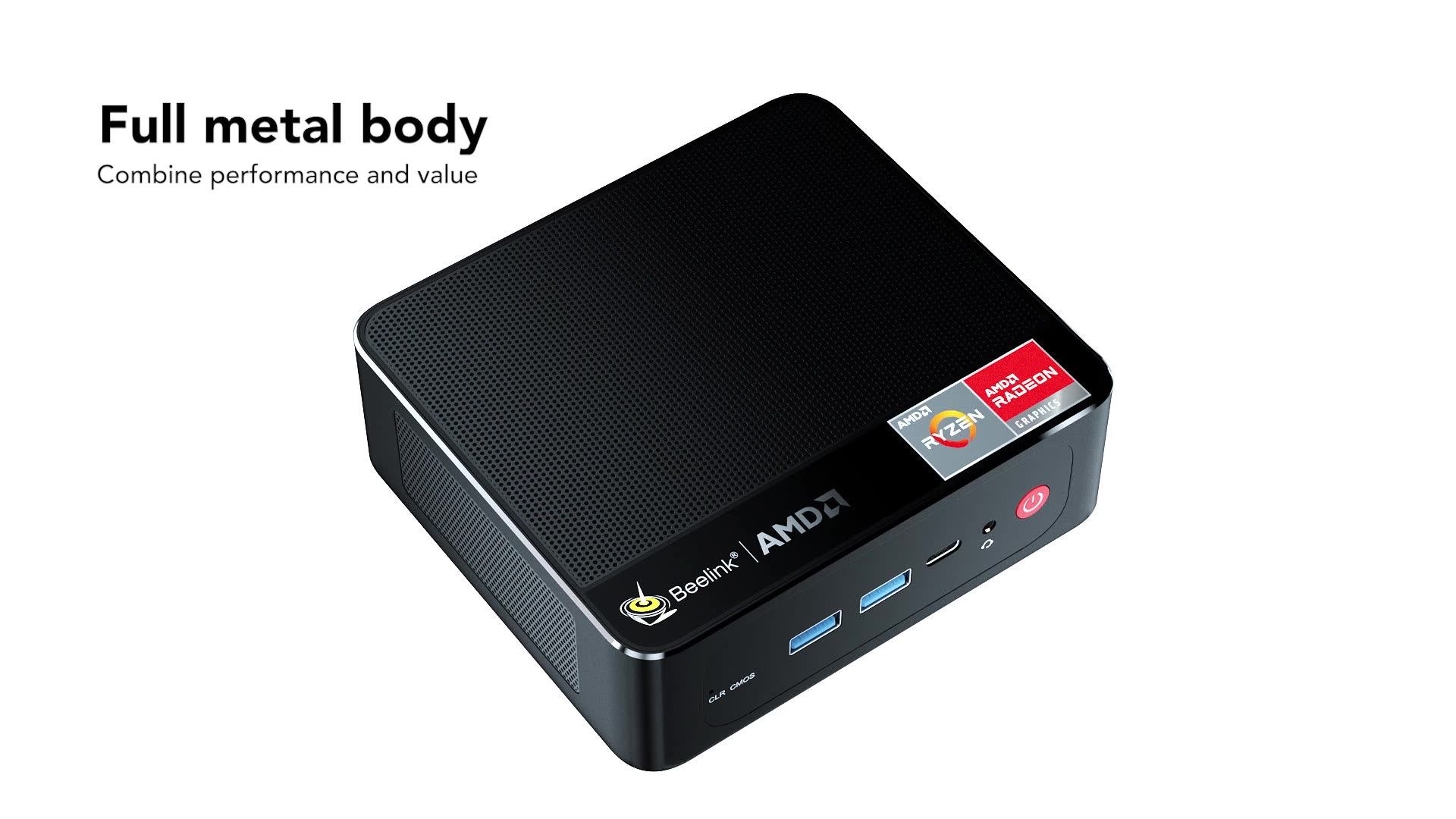 Beelink Mini Pc Ser3 Windows 10 Pro Con Amd R7 3750h (16gb De Ram