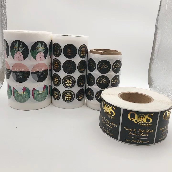 Personalized Stickers Foiling Adhesive Label Printing Gold Foil Logo