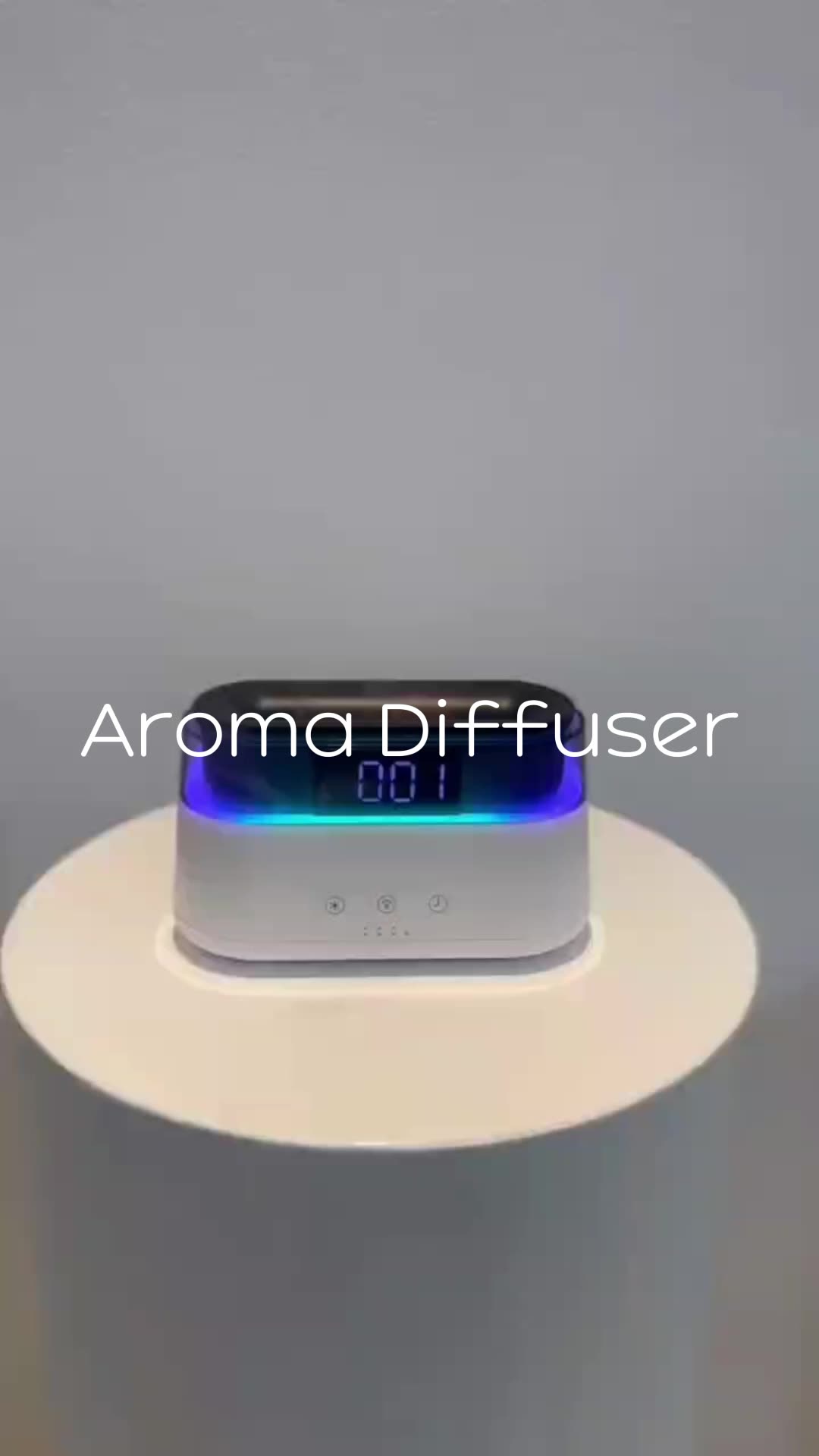 New Design Led Alarm Clock Essential Oil Diffuser Simulation Flame
