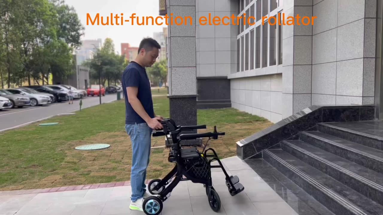 Electric Rollator Walker With Seat Electric Wheelchair For The Elderly