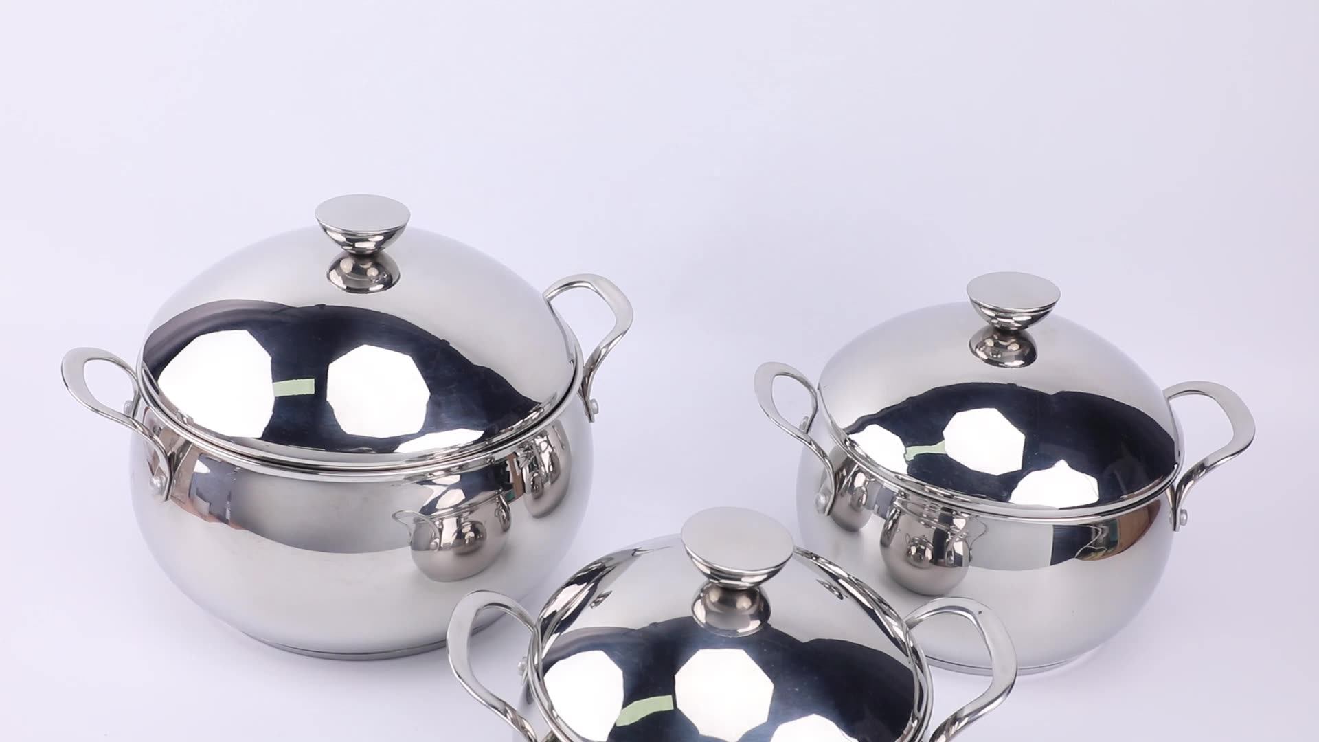 Apple shape cooking pot 6pcs stainless steel cookware set MSF8602