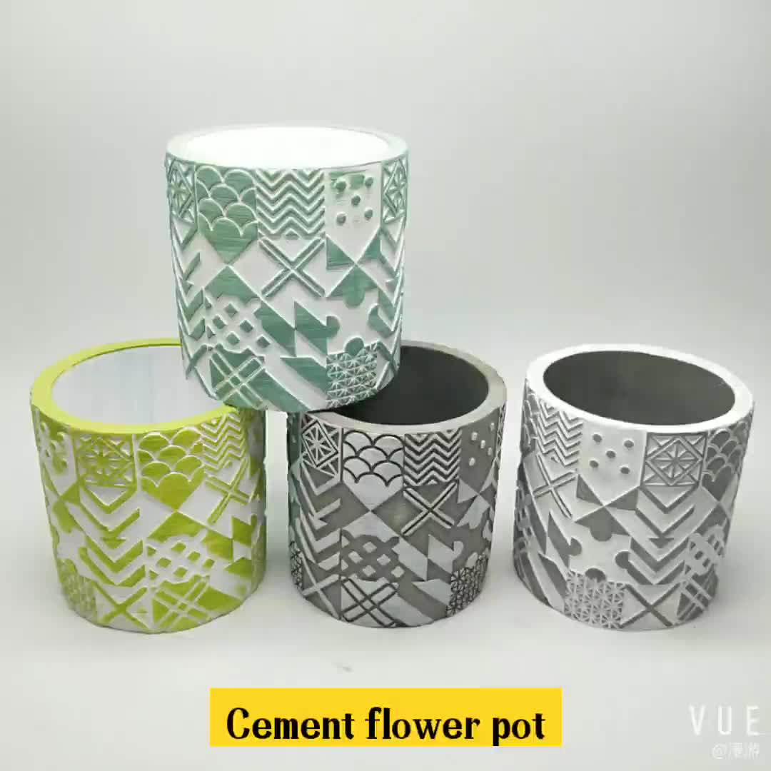 Wooden Shaped Cement Flower Pots Planters - Buy Wooden Shaped Cement