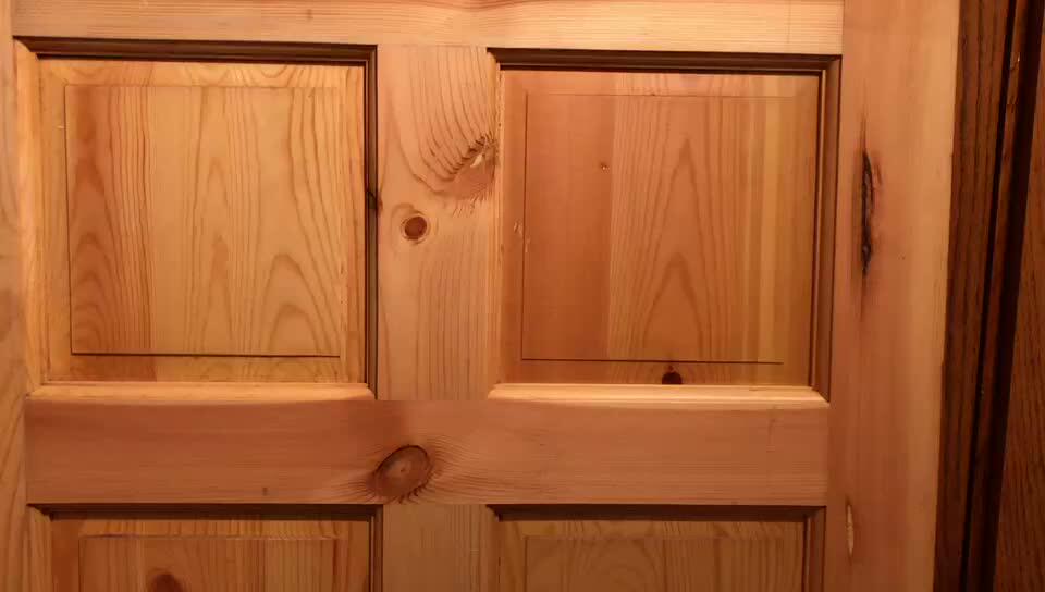 Prettywood Cheap Price Interior 6 Panel Clear Flush Solid Pine Wood