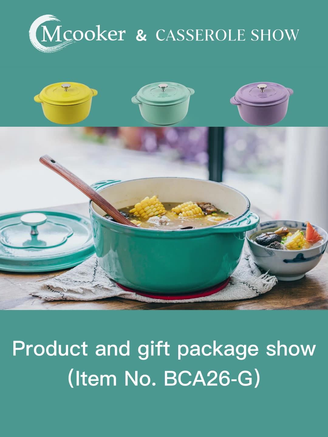 Mcooker 2023 Luxury Cooking Round 22 24 26cm 8.7 9.4 10.2inch Best Cast