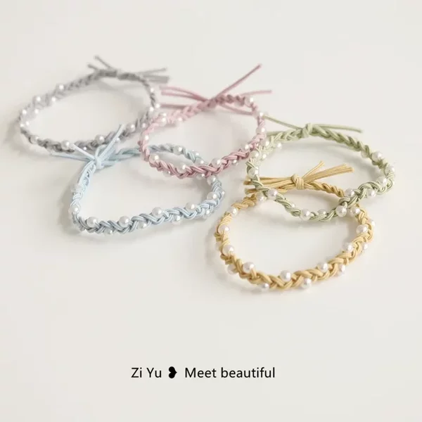 Pearl Hair Tie for Women, Minimalist Style, High Aesthetic Value, Small Elastic Band Hair Accessory, Korean Version for Summer