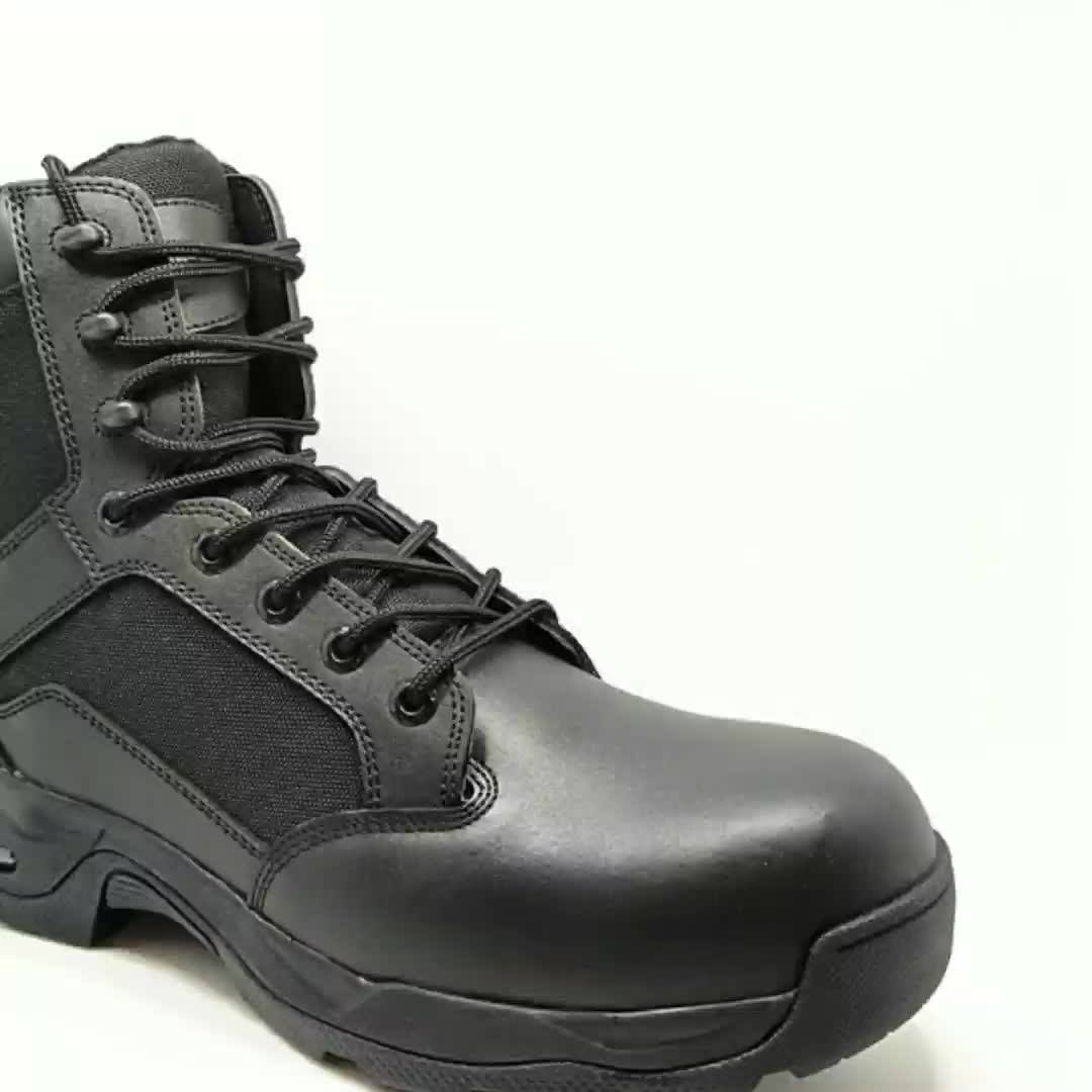 Army Swat Black Leather Comfortable Cushion Military Boots Buy Usa