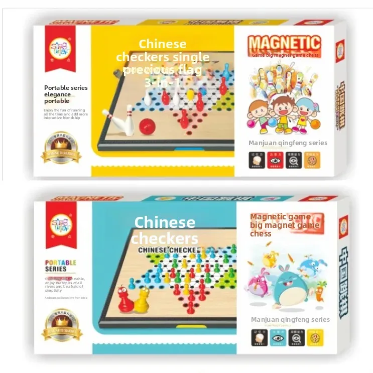Magnetic Chess Large Magnet Checkers Magnetic Foldable Chessboard...