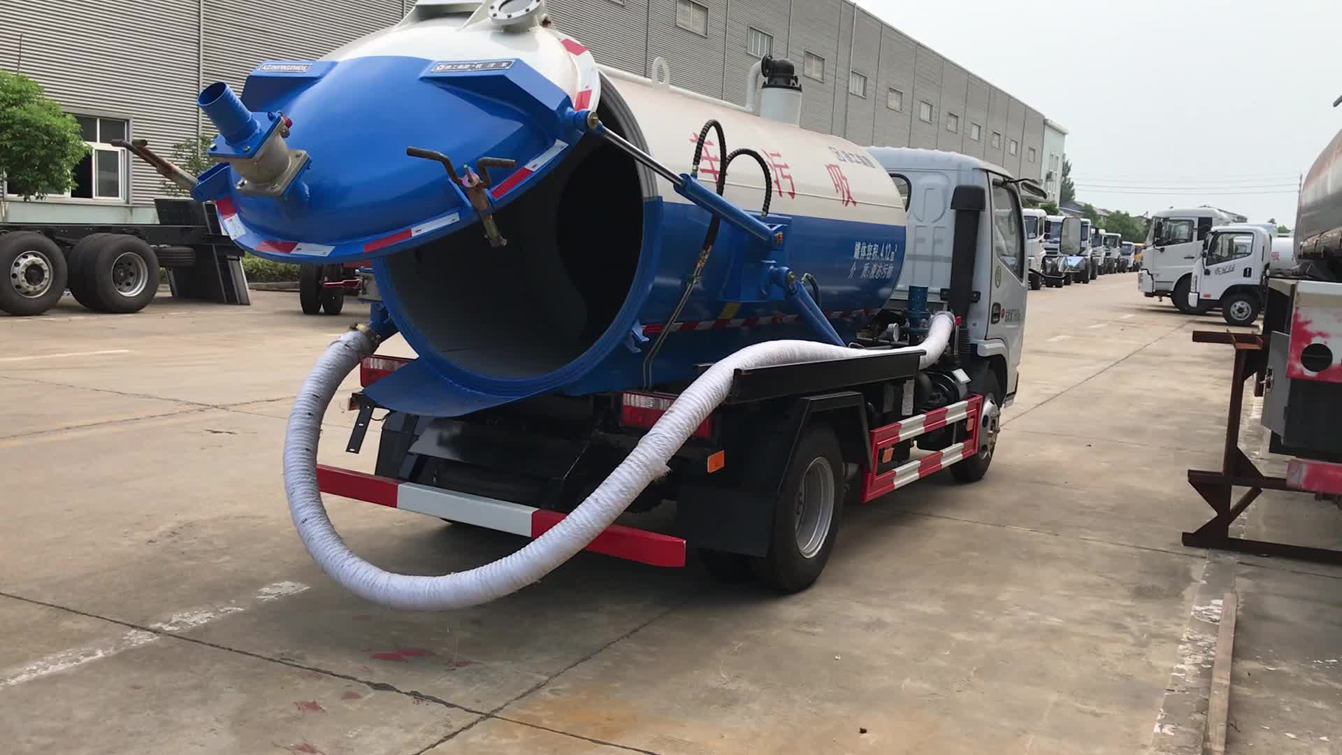 4000liters Truck For Septic Sewage Vacuum Tank Truck For Sales Call