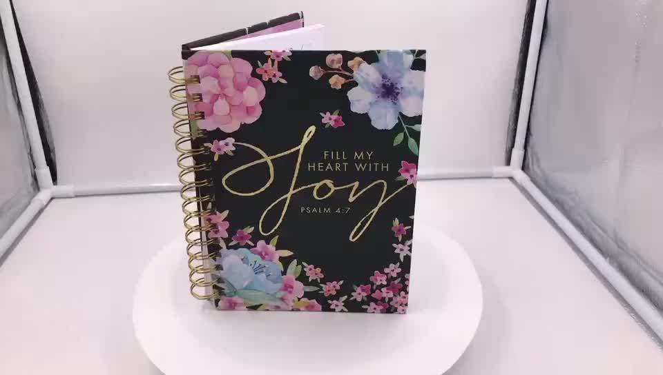 Custom Logo A5 Pu Plastic Cover Spiral Notebook Journal Hardcover Diary