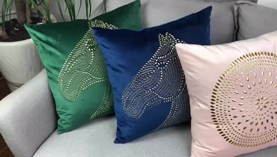 Wholesale Custom Printed Velvet Cushion Cover Decorative Sofa Chair