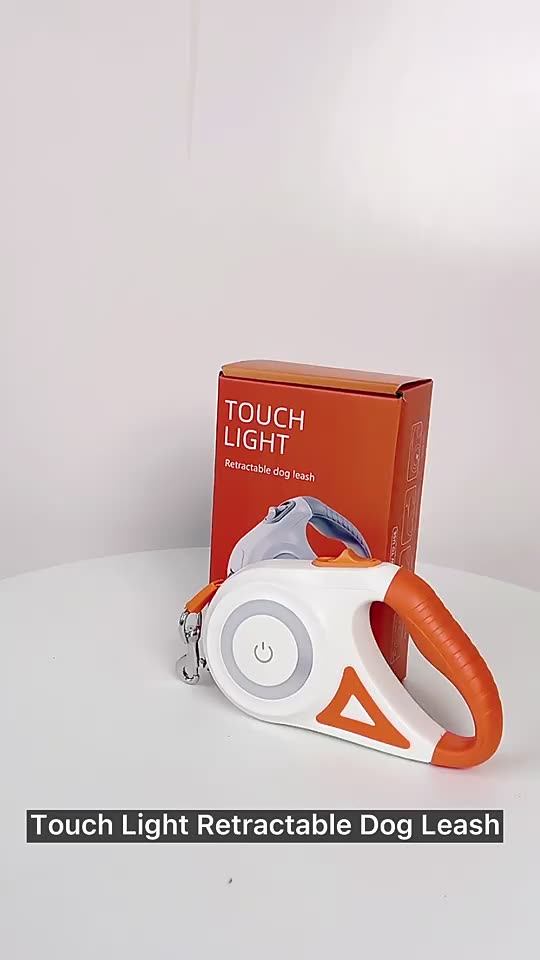 Retractable Dog Leash With Bright Led Flashlight Factory Custom Logo