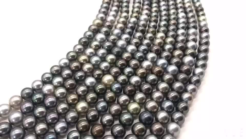1013mm High Quality Saltwater Pearl Round Loose Tahitian Black Pearls