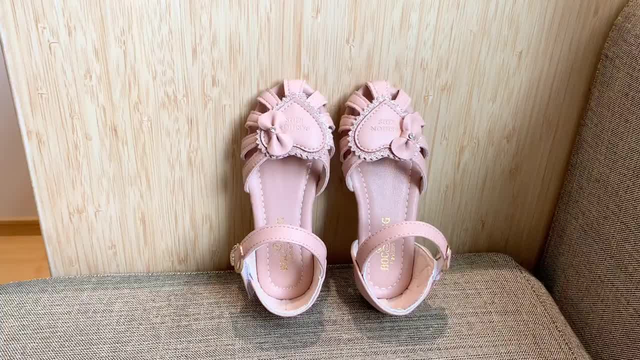 Toddler Girls Kids Summer Sandals Beach Occasion Shoes Leather Insole Size 3-8