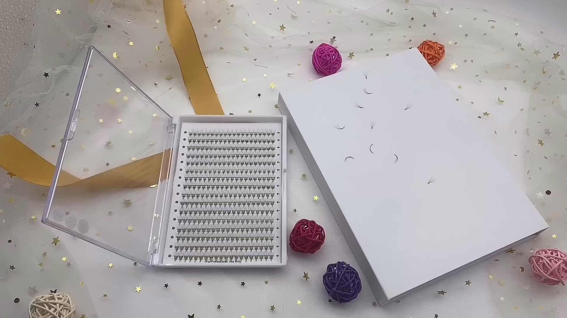 Handmade Wispy Faux Mink Premade Fan Long Stem Pointy 0.05 Eyelash