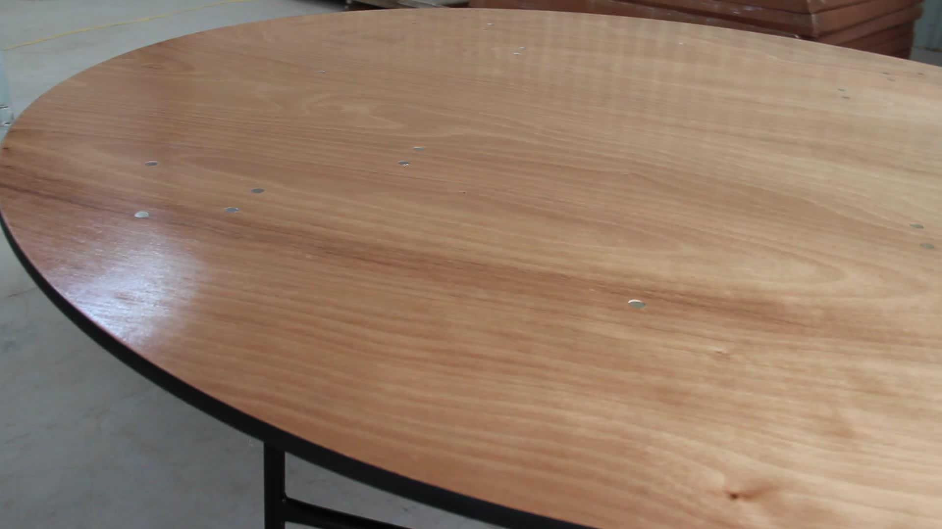 Outdoor 6ft Regular Plywood Folding Round Camping Wedding Dining Tables