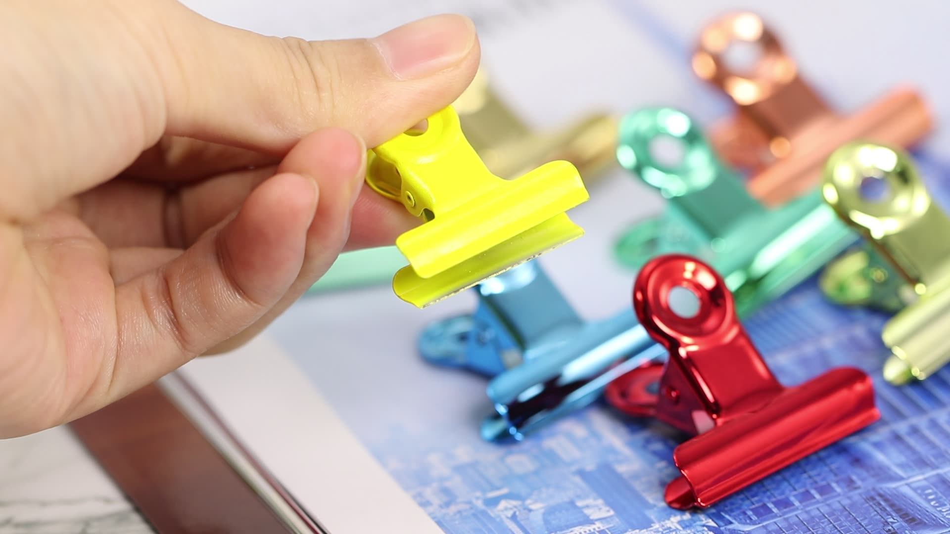 Creative Office Stationery Clip Hand Account Storage Folder Bill Clip Metal Paper Clip Buy