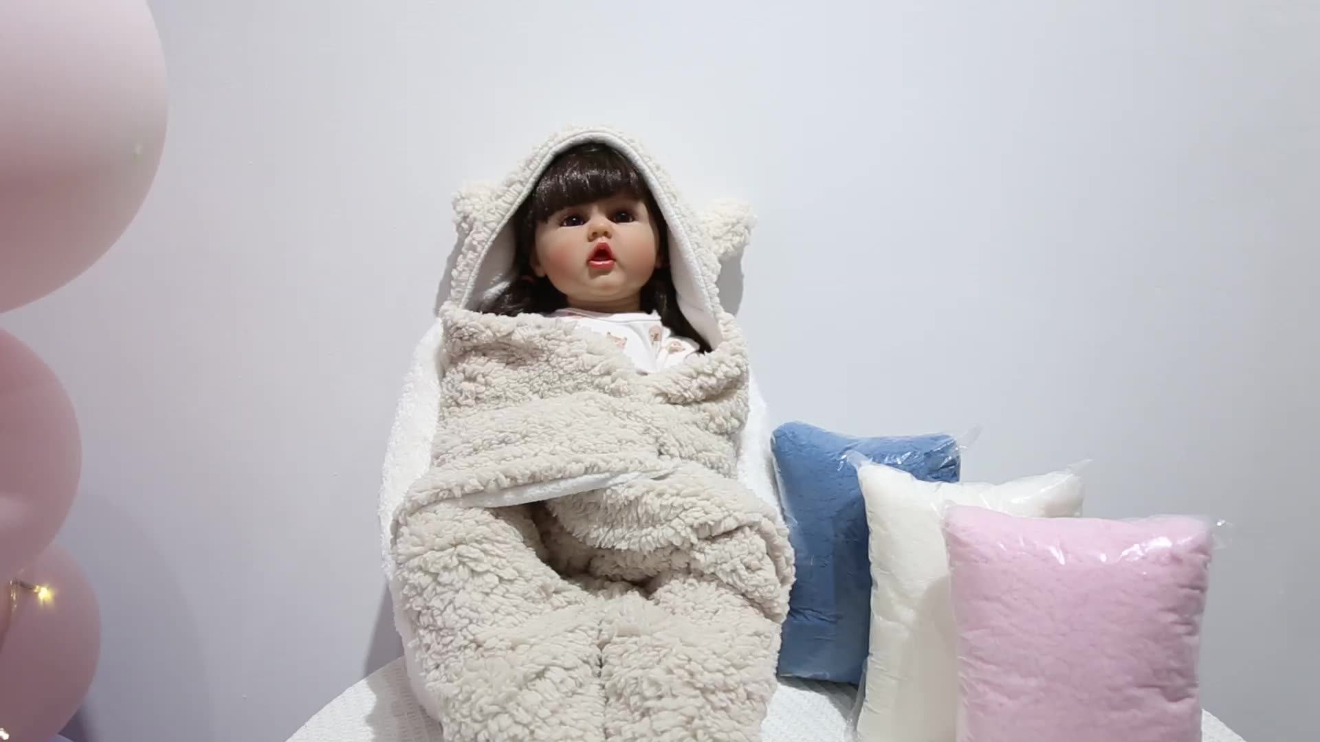 Extra Soft Cute Newborn Baby Boy Blanket Lambswool Plush Unisex Baby