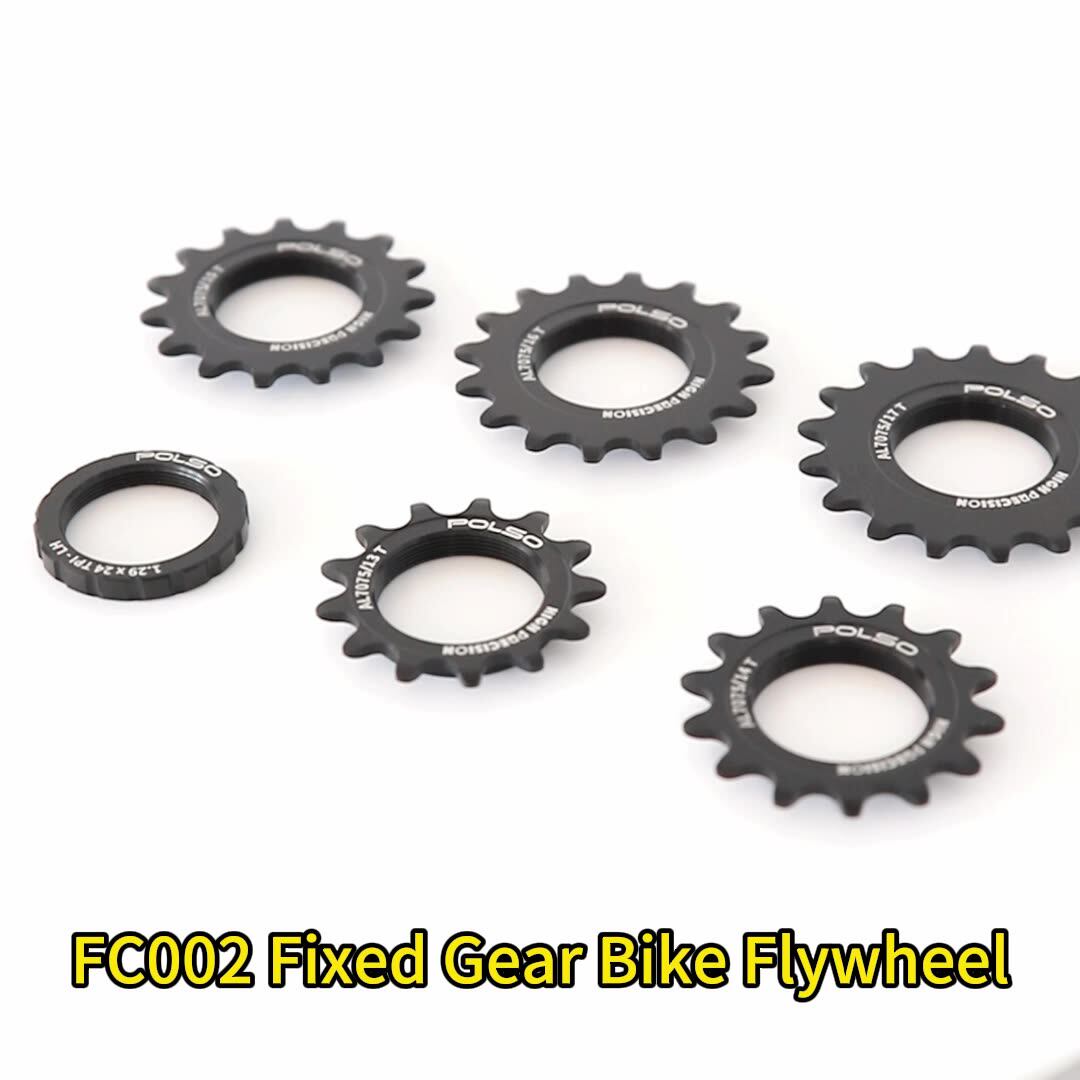 Polso Fc002 Fixed Gear Bike Cogs Fixie Hub Flywheel 13/14/15/16/17/18/20t Bicycle Single Speed