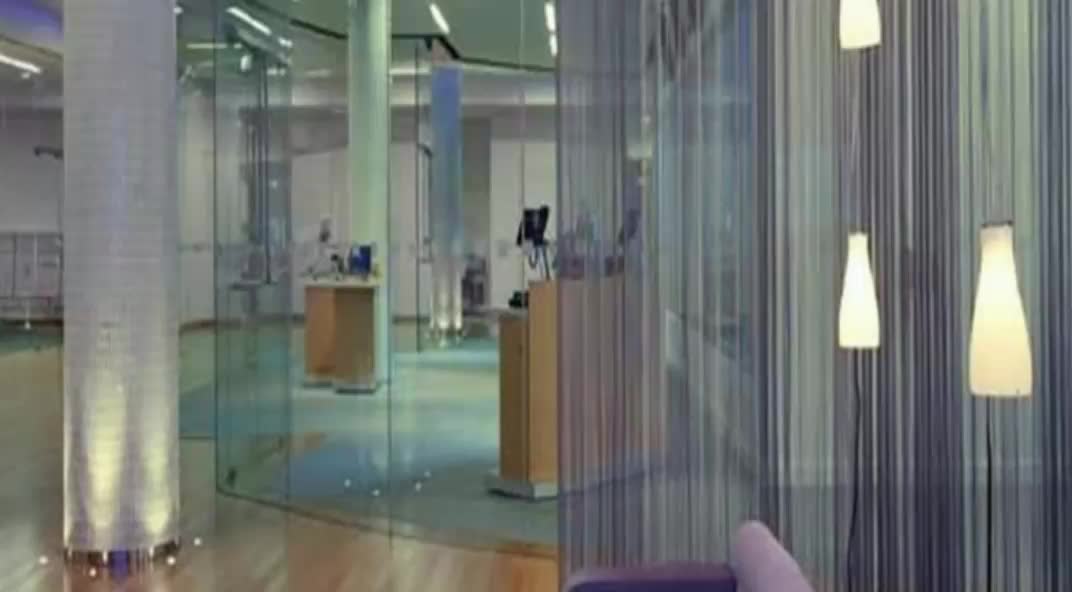 Free Sample Metal Cascade Coil Architectural Curtains Drapery