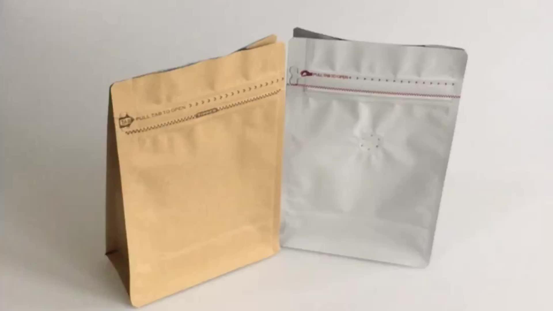 Pe Lined Kraft Paper Packaging Quad Seal Bags With Valve Buy Empty