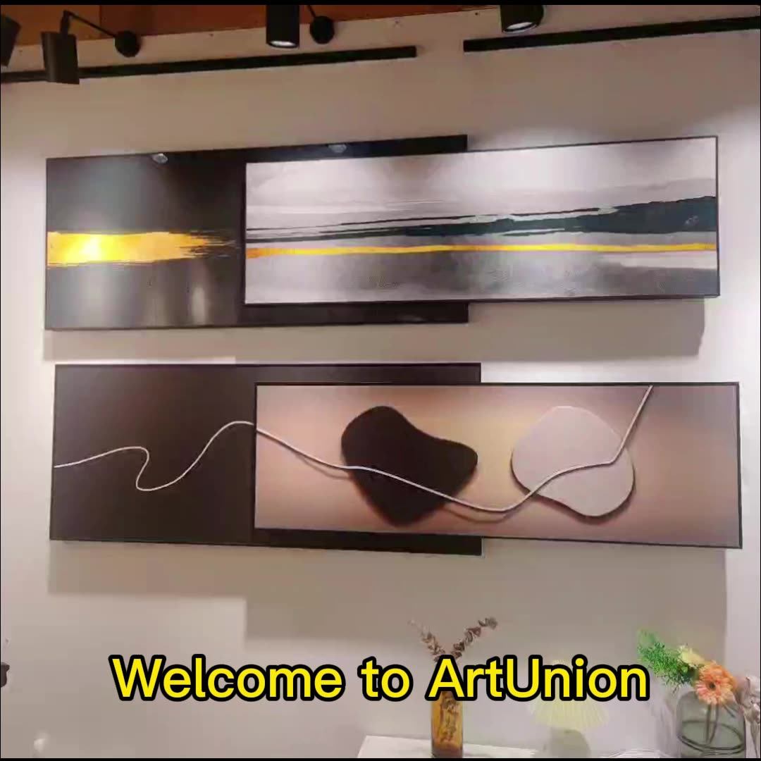 Artunion Landscape Mountain Modern Luxury Oriented 2 Panel Crystal