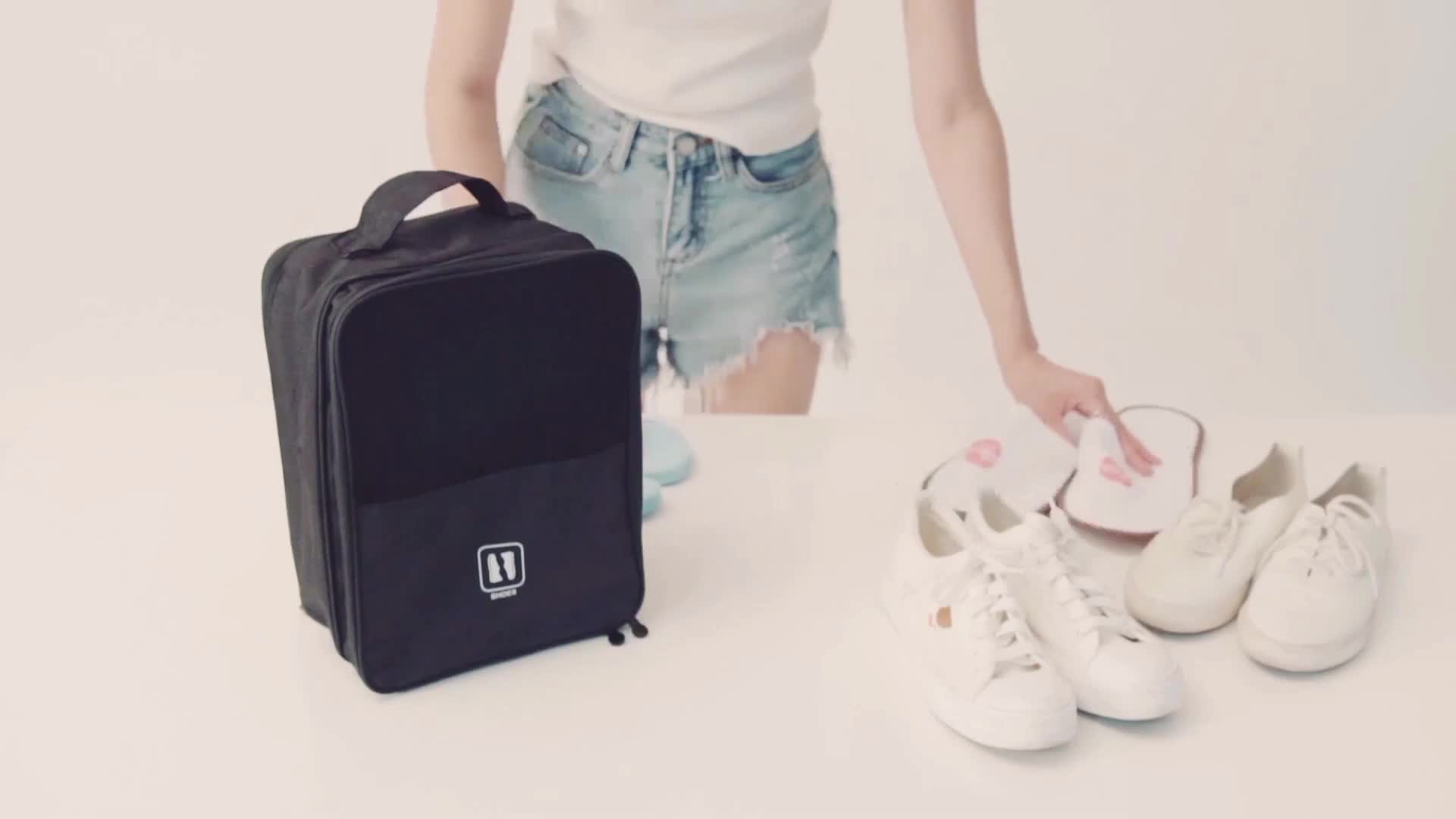 Promotional Gym Sports Zipper Golf Shoe Bag Custom Wholesale Portable