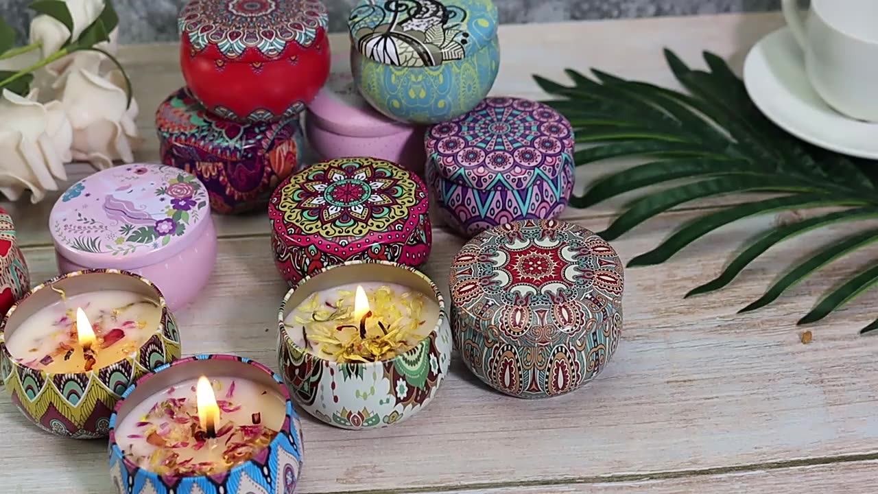 Wholesale Scented Wax Candle Gift Sets Soy Scented Candle Custom Label