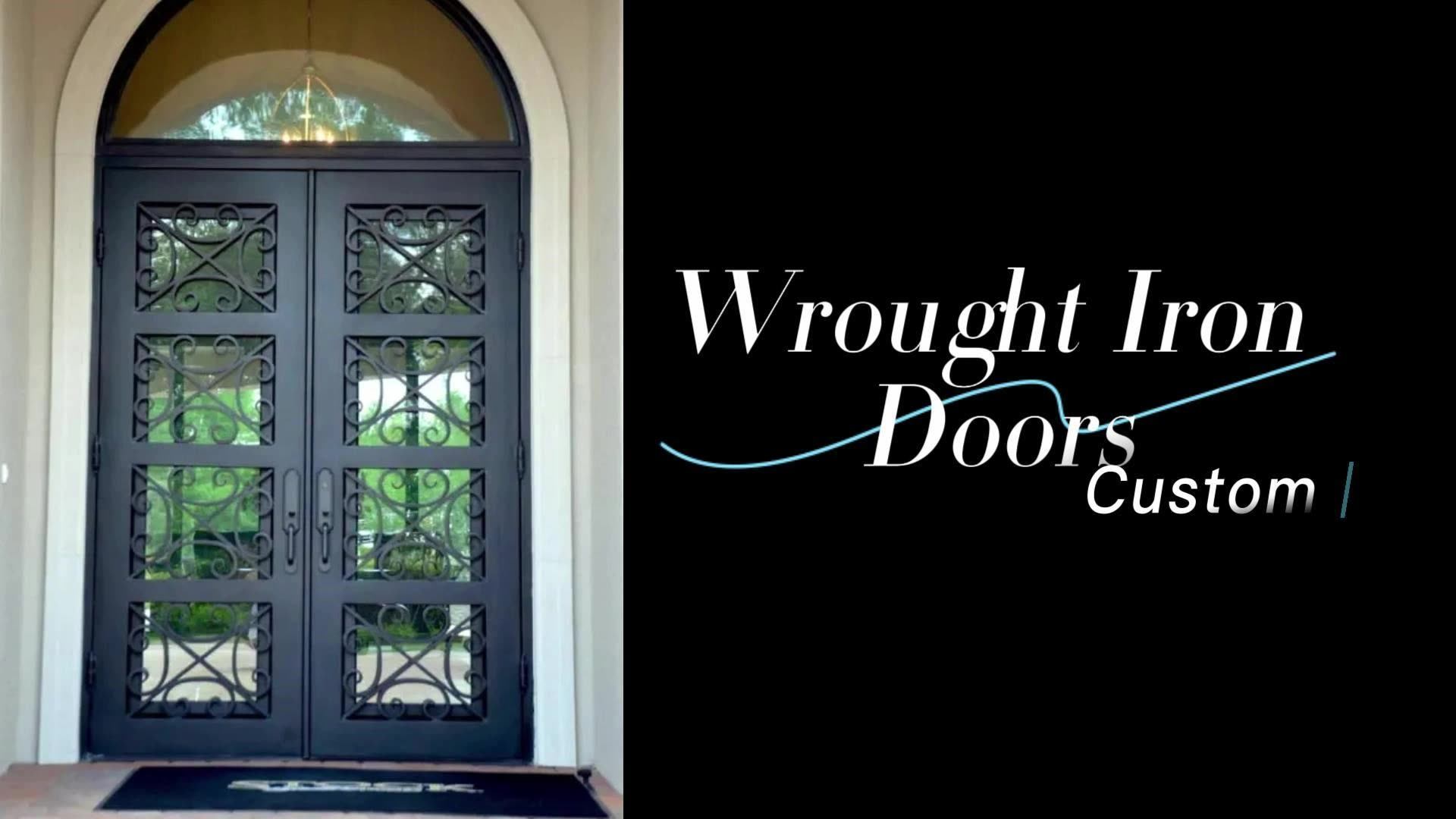 Retro Villa Main Entry Door Exterior Mediterranean Decorative Double