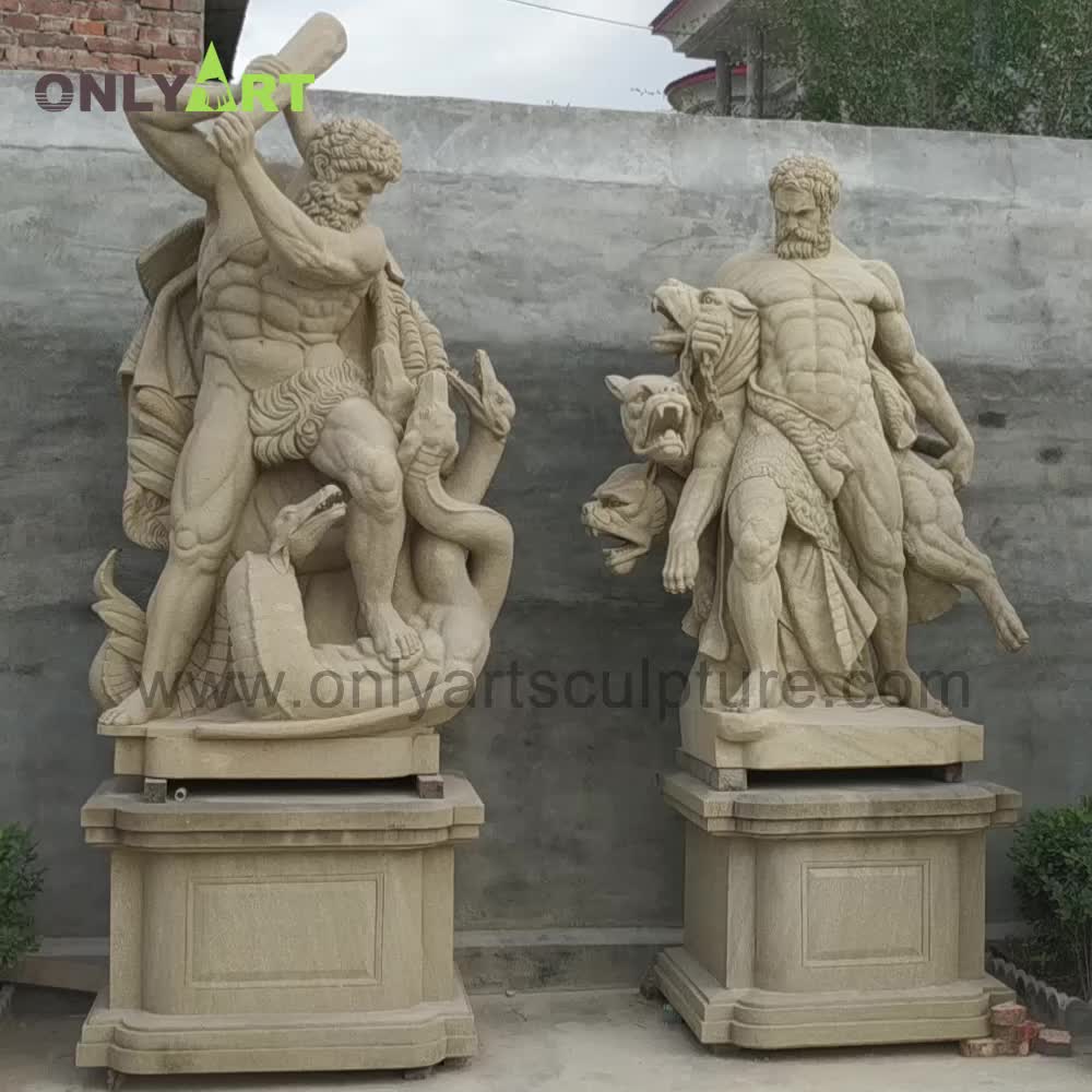 Classical European Famous Antique Stone Marble Figure Angel Statue