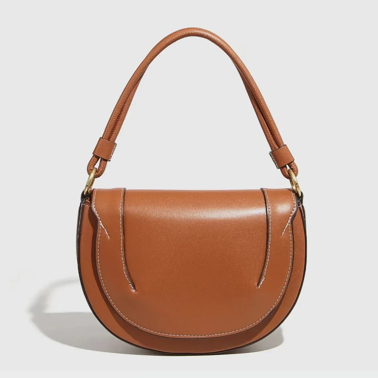 Z Cross-border Women's Bag 2025 New High-end Sense Bag Fashion Portable Shoulder Crossbody Bag Commuter Leisure Saddle Bag