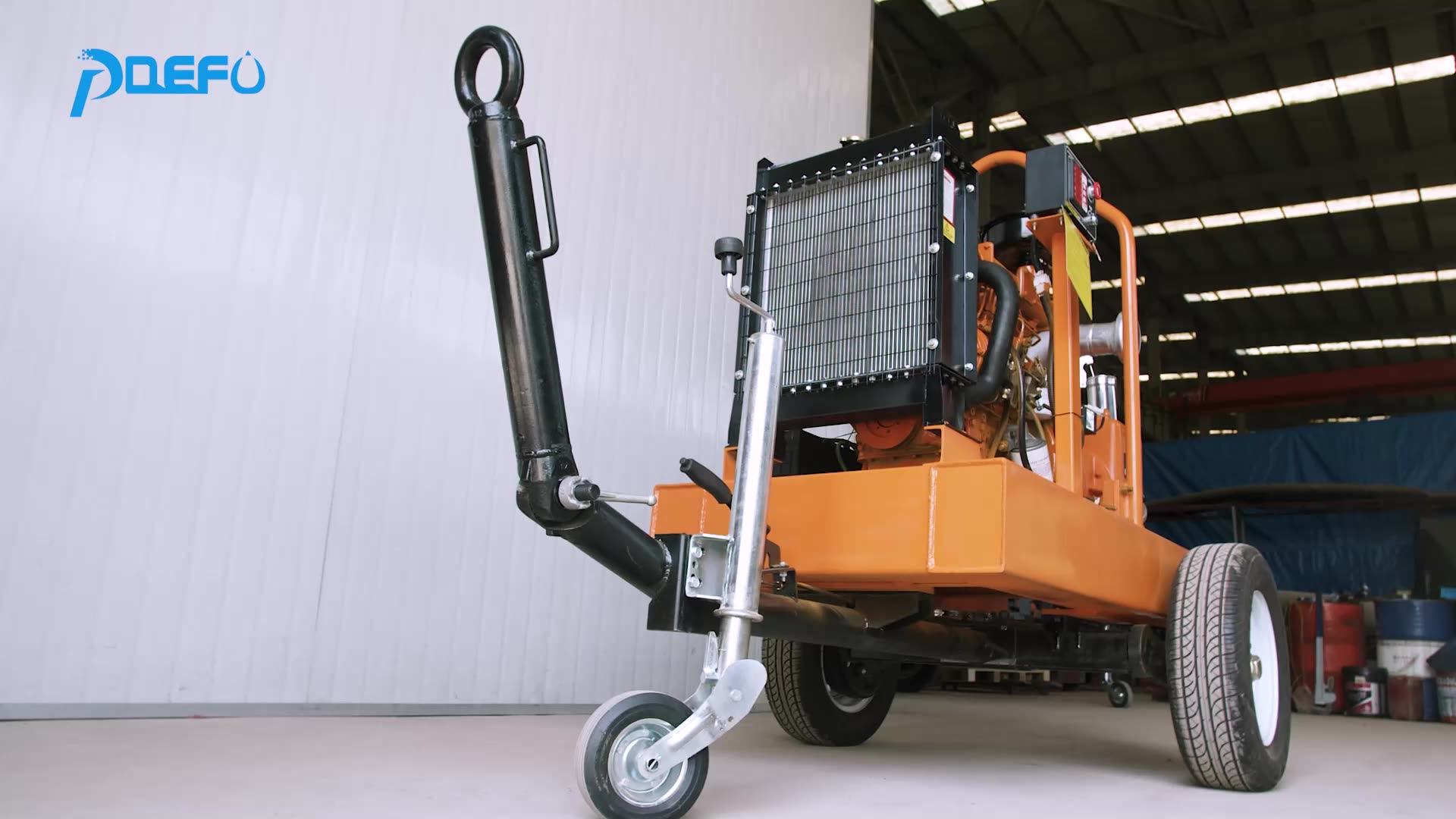 6 Inch 370m3/h Nonclog Self Priming Sewage Pump Diesel Engine Dirty Water Pump Wth Trailer