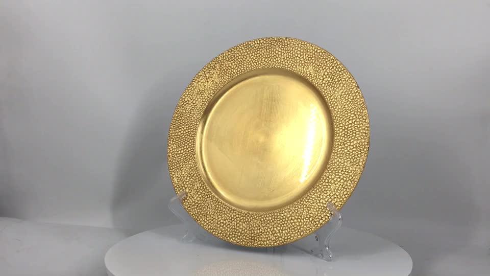 16925 Wholesale Cheap Gold Plastic Chargers Plate Buy Plastic