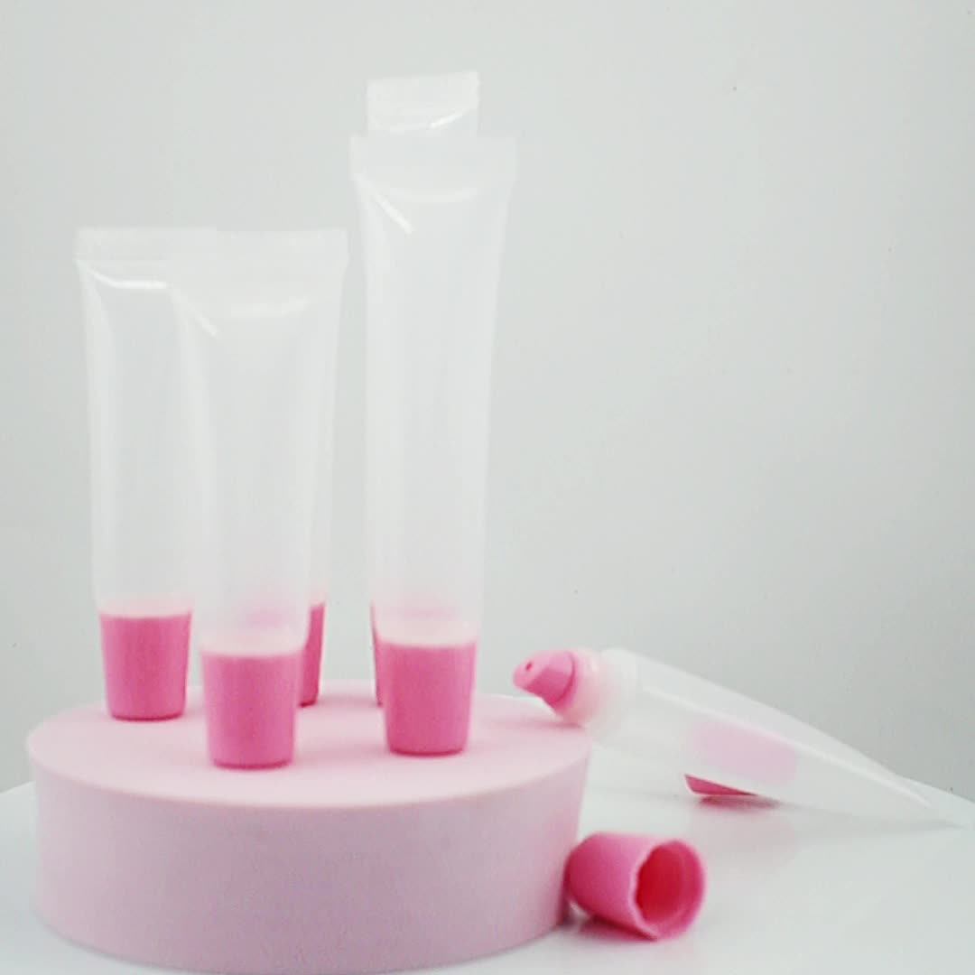 8ml 10ml 15ml White Pink Gold Silver Lid Squeeze Tubes For Lip Gloss In