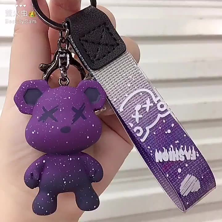Wholesale Men Women Boy Teddy Bear Keychain Cute Color Bear Keychain ...
